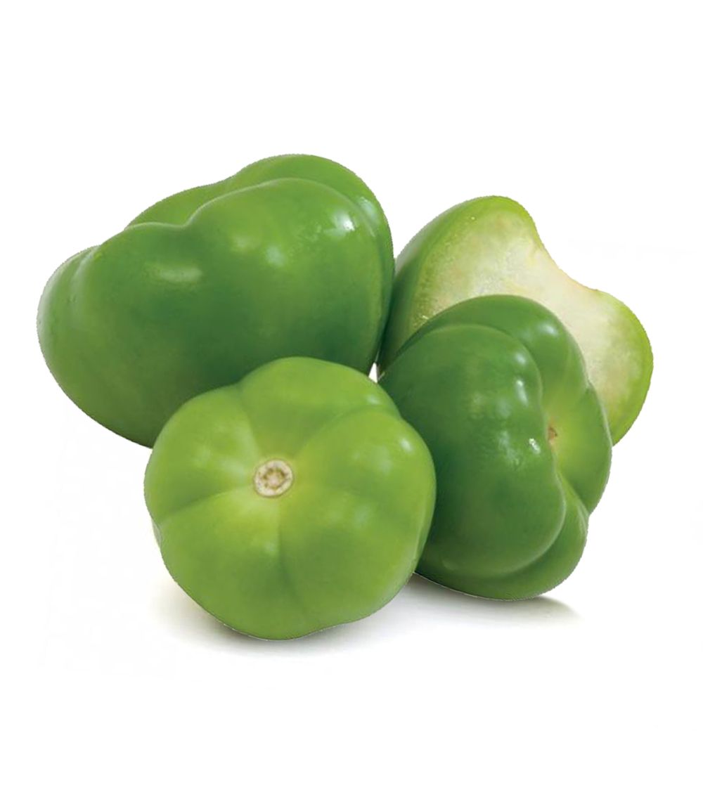 Tomate verde sin cáscara